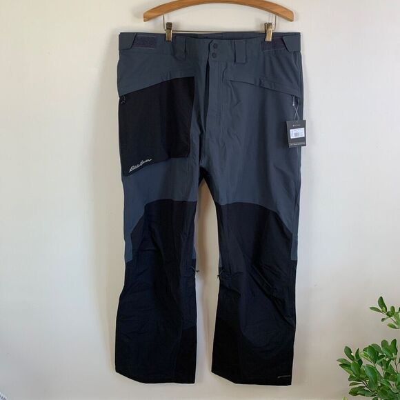 NWT Eddie Bauer Men's WeatherEdge Ski Chair Six Shell Pants Storm XL Tall - Picture 1 of 15